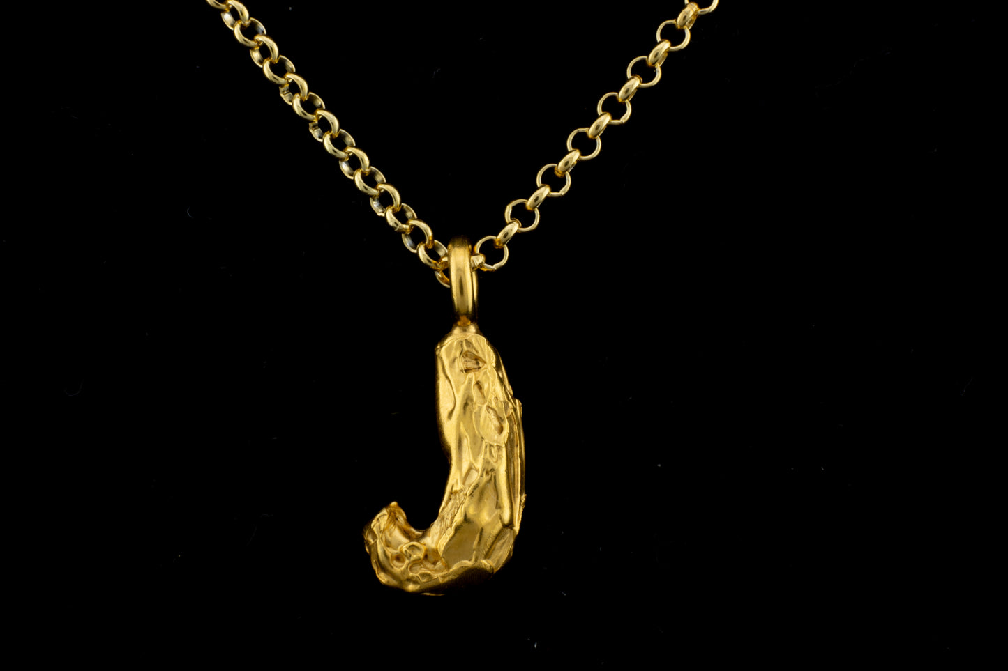 Colgante J bañado en oro