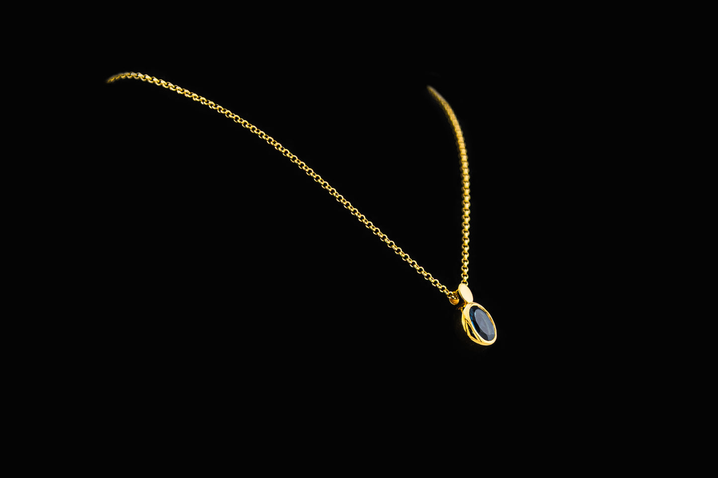 Collar Topacio Swiss Blue Oval